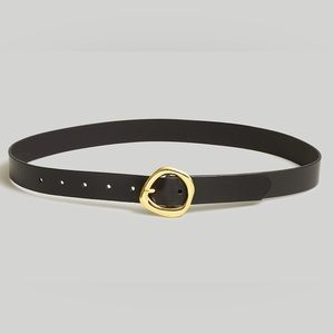 NWT Madewell Sculpted-Buckle Leather Belt